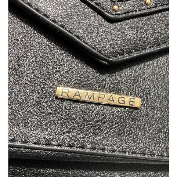 NWT Rampage Black satchel style purse with handle, shoulder strap or cross body - Picture 7 of 10